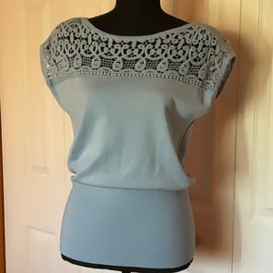 Lace & Knit Top. Size Medium, NWOT